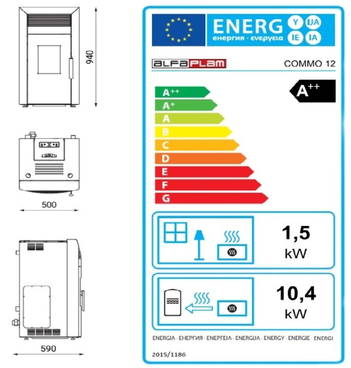 Commo 12 Peletová kamna
